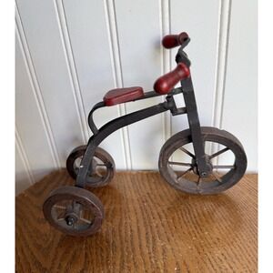 Doll‎ Tricycle VINTAGE Metal Frame Bike Working Decor